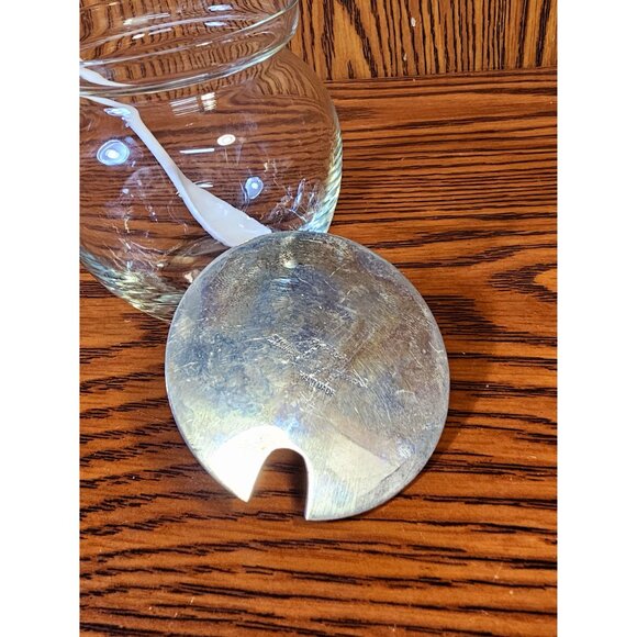 Williamsburg Virginia Handmade Sterling Silver & Glass Honey/Condiment Jar - Picture 2 of 7